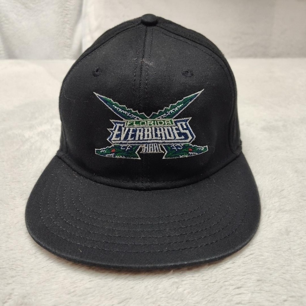 Florida Everblades Otto Flex Hat Cap Fitted‎ Mens M Black Hockey ECHL Logo